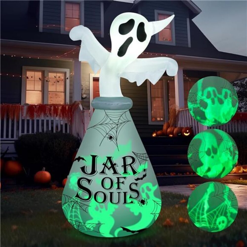 6 Ft Ghost Inflatable Outdoor Halloween Decor